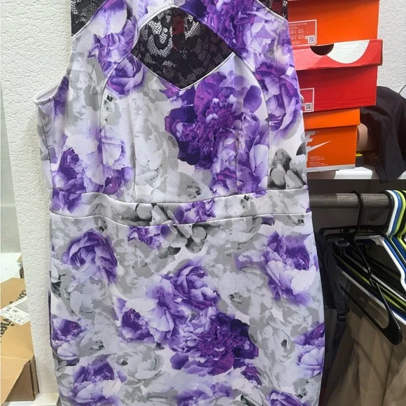 open lace back dress ASHLEYlauren 11742 High Neck Ruched Gown